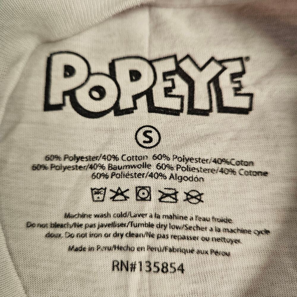 'Popeye the Sailorman' short sleeve graphic tee Small cartoon classic spinach - Picture 2 of 8